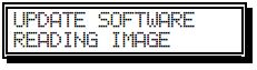 UPGRADING SOFTWARE READING IMAGE