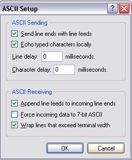 ASCII码设置