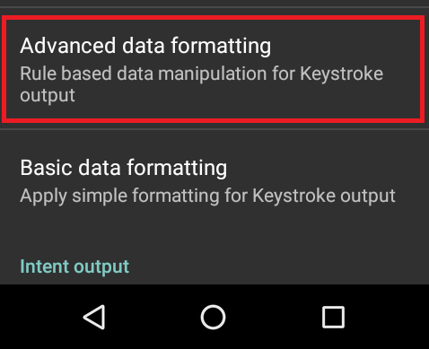 Advance Data Formatting