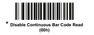 رContinuous Bar Code Read